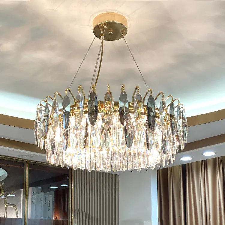 Lyxig LED-kristallkrona