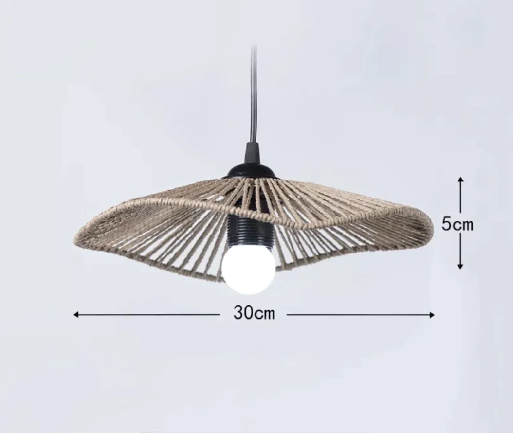 Handvävd lampskärm i papperssnöre