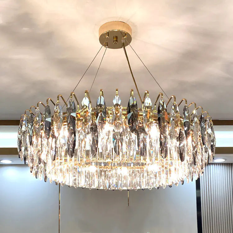 Lyxig LED-kristallkrona