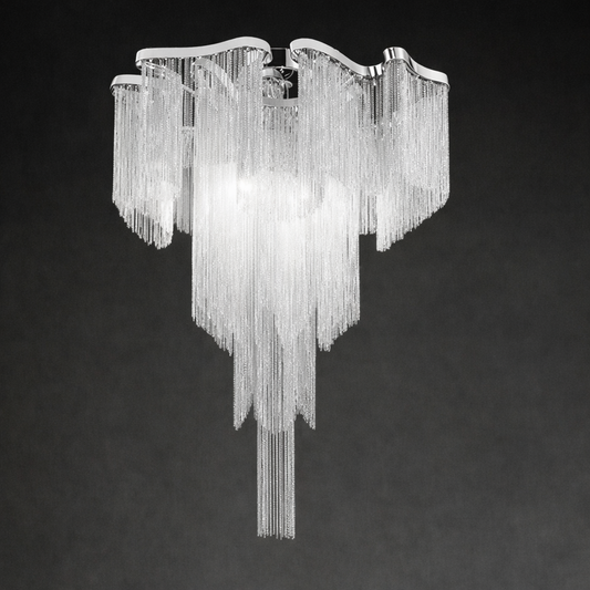 Lyxig nordisk taklampa med aluminiumkedja