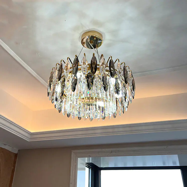 Lyxig LED-kristallkrona