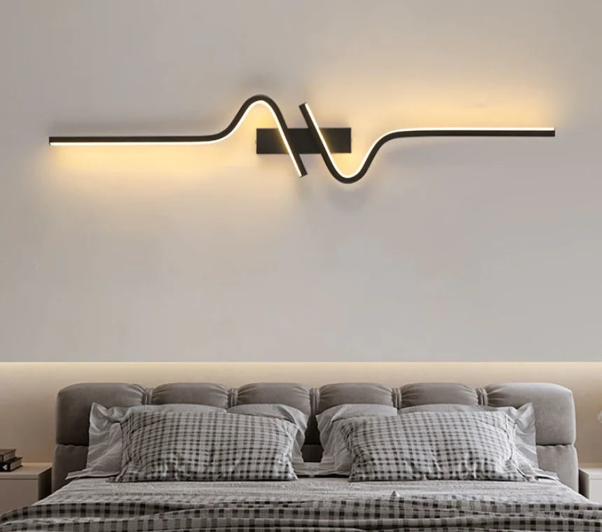 Modern Minimalistisk Svart Vägglampa