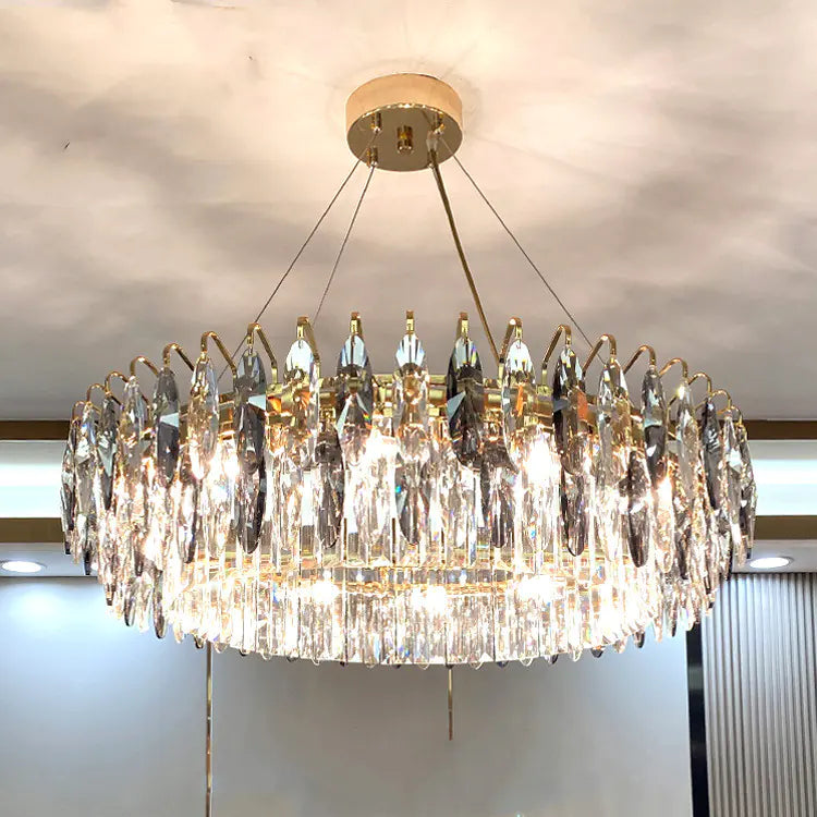 Lyxig LED-kristallkrona