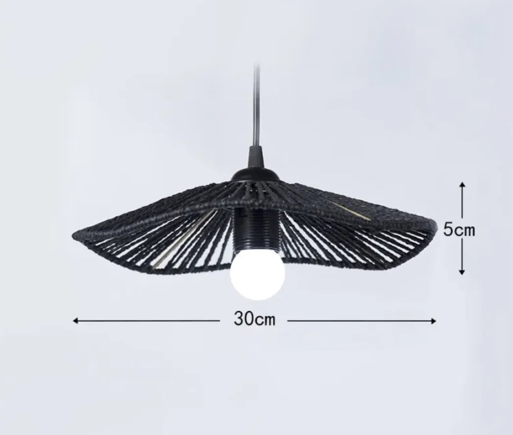 Handvävd lampskärm i papperssnöre