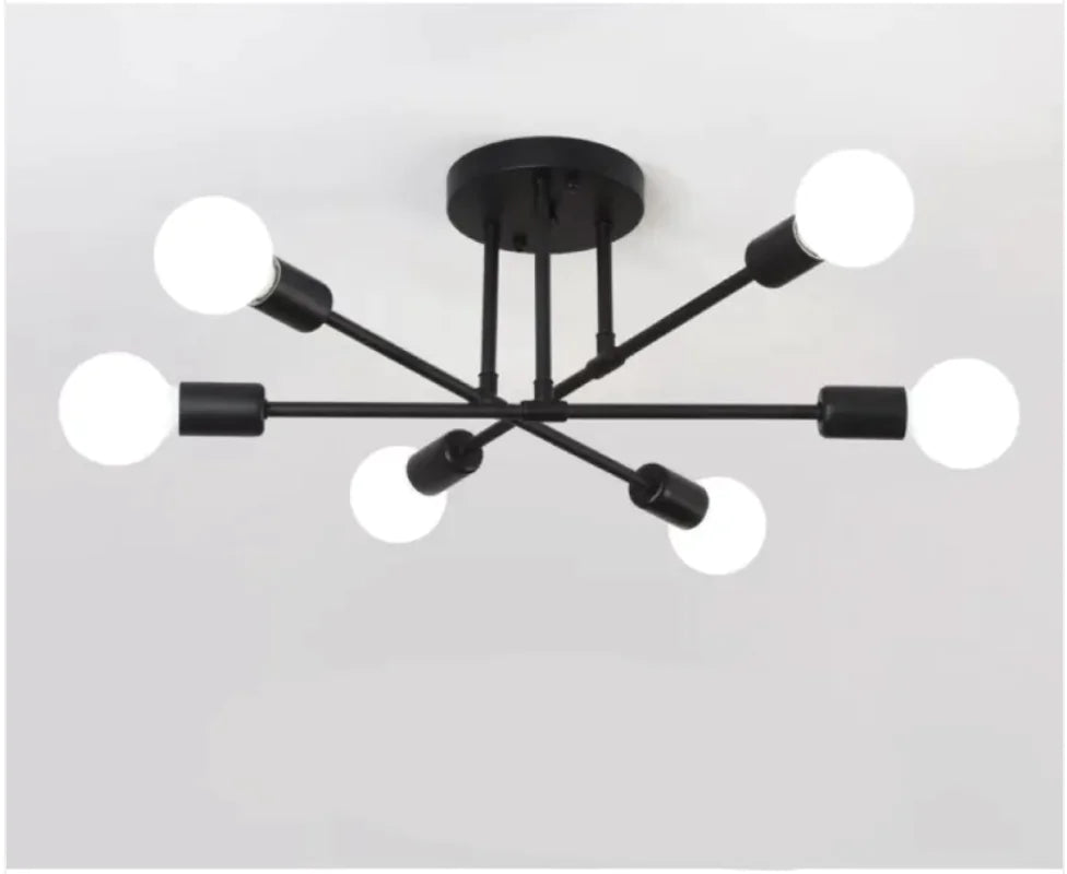 6-hövdad industriell taklampa