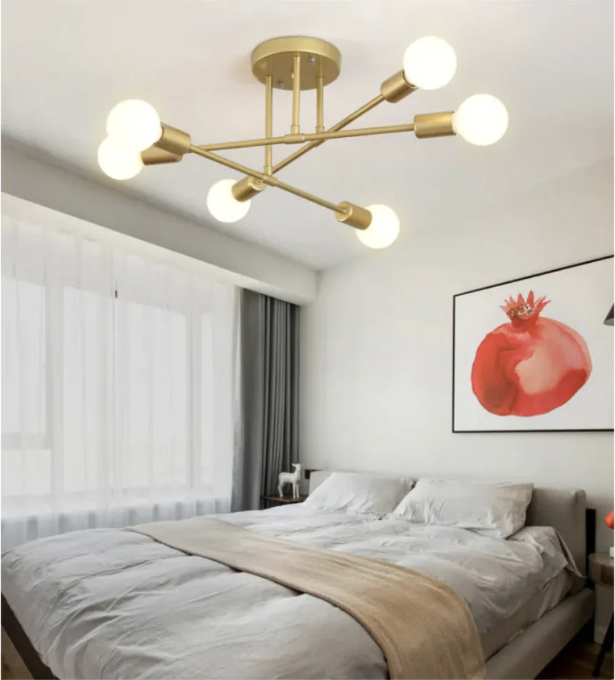 6-hövdad industriell taklampa