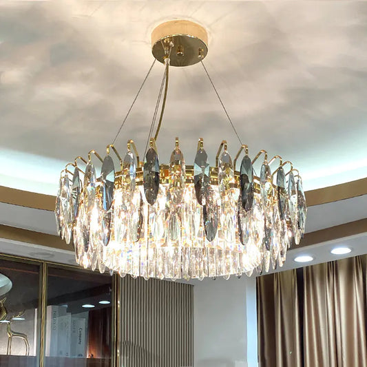 Lyxig LED-kristallkrona
