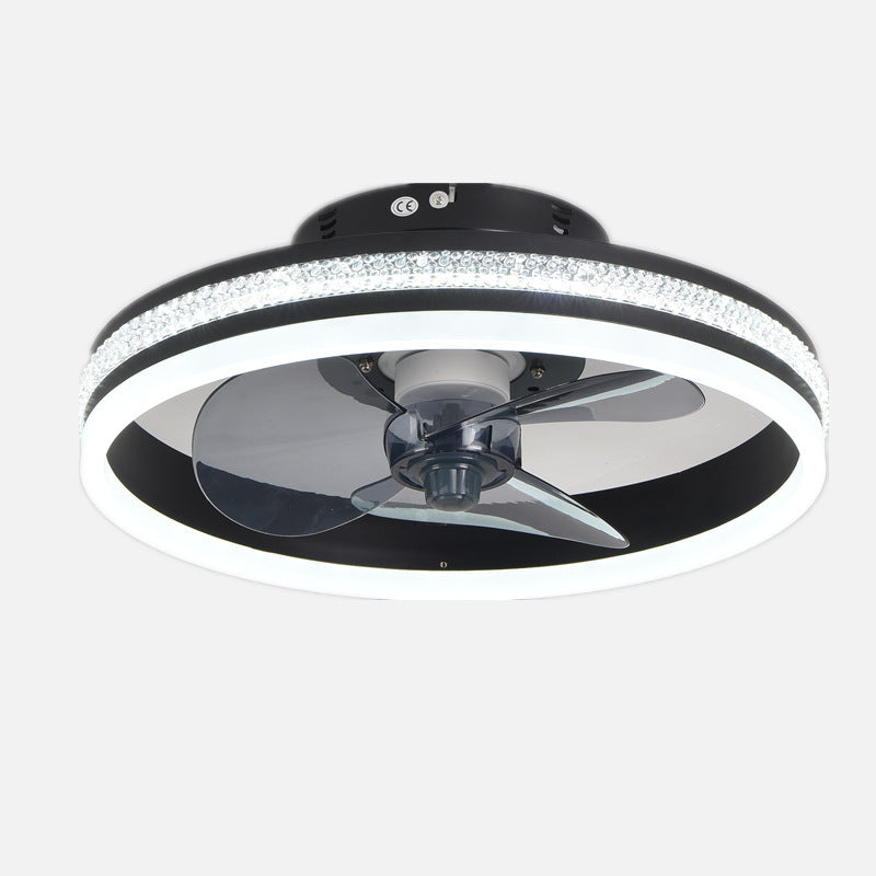 Modern LED-takfläkt med belysning