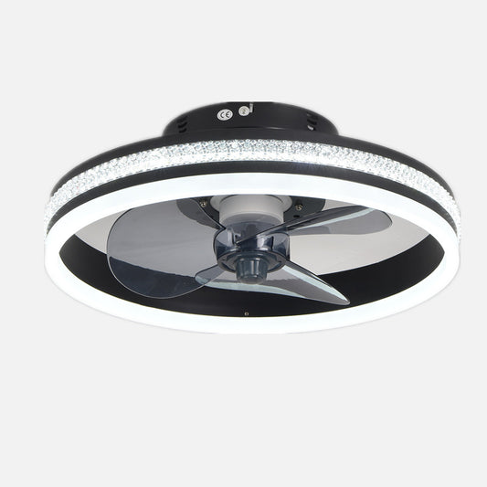 Modern LED-takfläkt med belysning