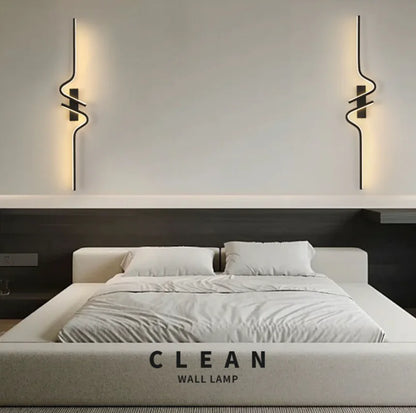 Modern Minimalistisk Svart Vägglampa