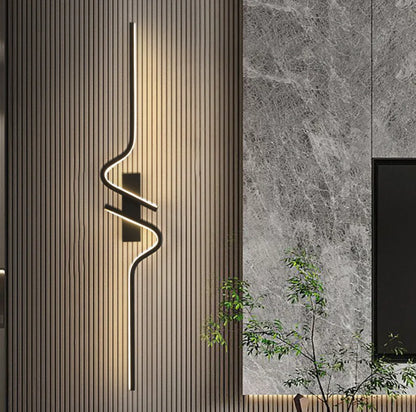 Modern Minimalistisk Svart Vägglampa
