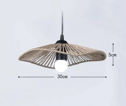 Handvävd lampskärm i papperssnöre
