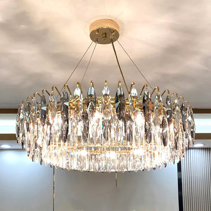 Lyxig LED-kristallkrona