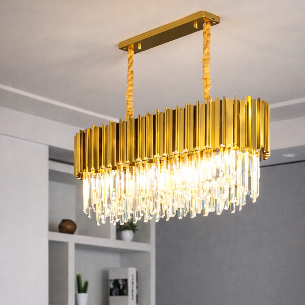 Lätt lyx kristallkrona med modern LED-belysning