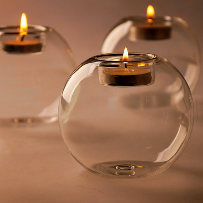 Glascylinder med Ljus