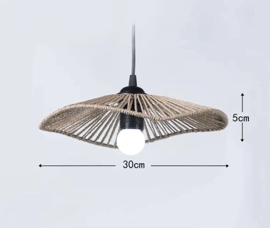 Handvävd lampskärm i papperssnöre