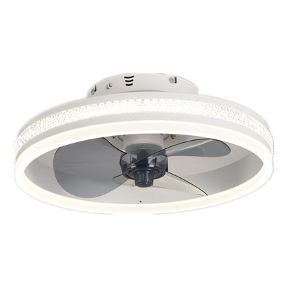Modern LED-takfläkt med belysning