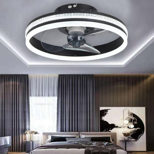 Modern LED-takfläkt med belysning