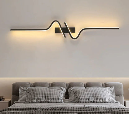 Modern Minimalistisk Svart Vägglampa
