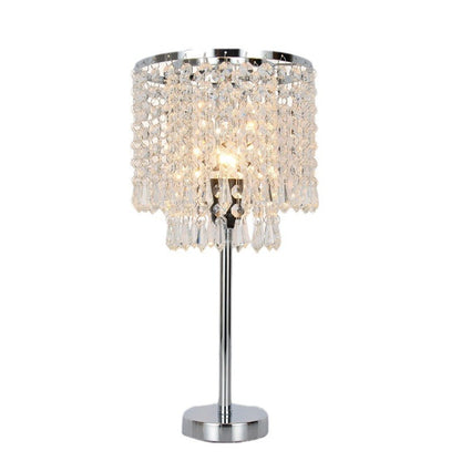 Kristallbordslampa för sovrums- och sängbord