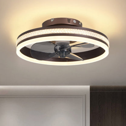 Modern LED-takfläkt med belysning