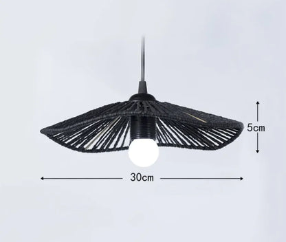 Handvävd lampskärm i papperssnöre