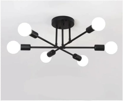 6-hövdad industriell taklampa